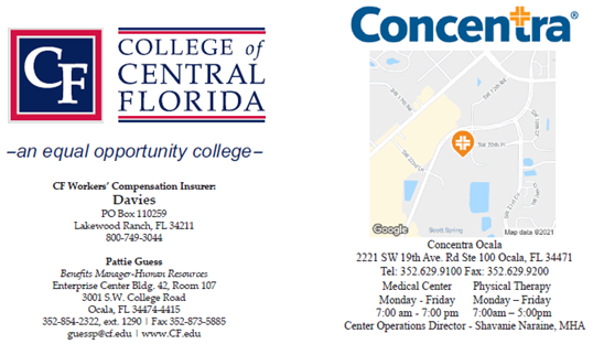 Concentra Location Map